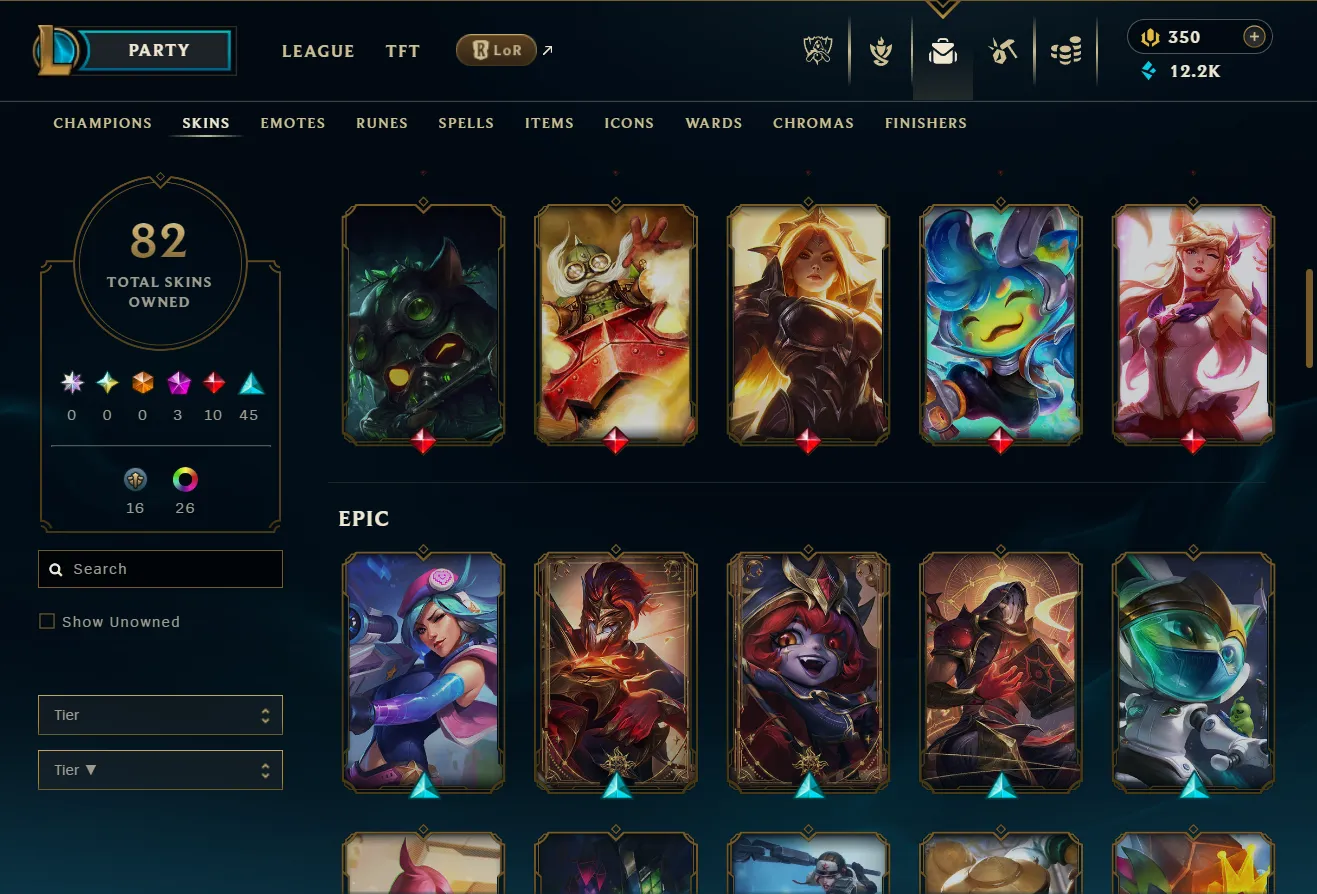 【 EUW 】Silver 3 (95 LP) 🏆 82 Skin / 154 Champions 🌊 28 Chromas ✅ Full Access & Ownership With First Mail 🚚 Instant Delivery